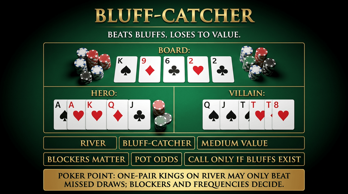 Bluff-Catcher PLO strategy infographic