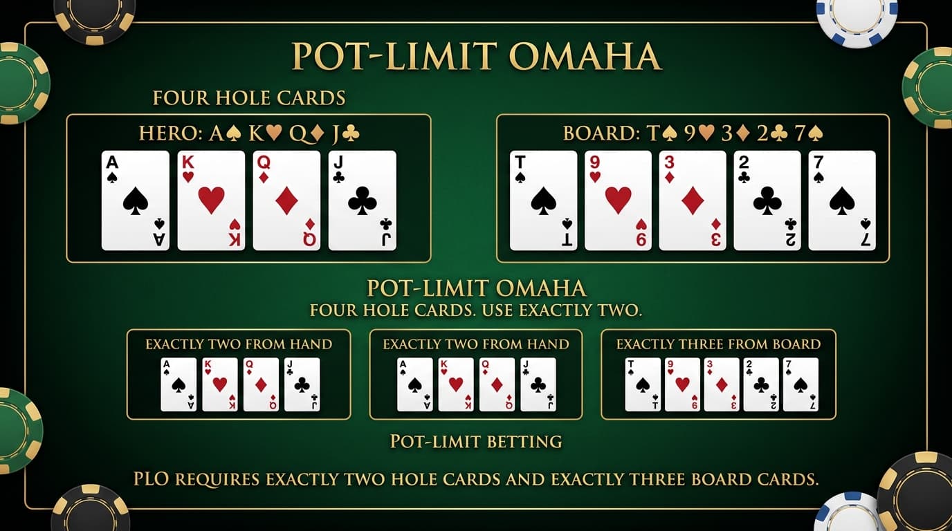 Pot-Limit Omaha PLO strategy infographic