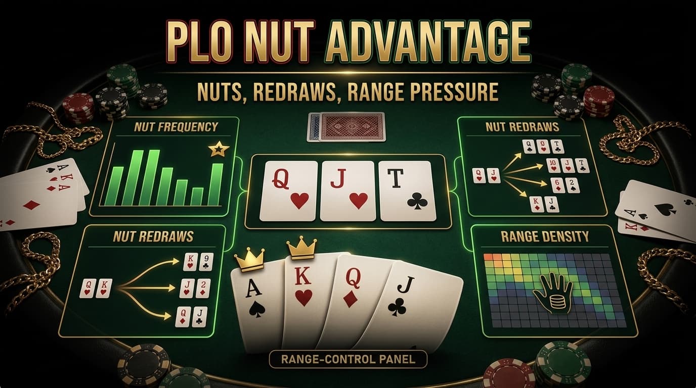 PLO Nut Advantage poker strategy infographic