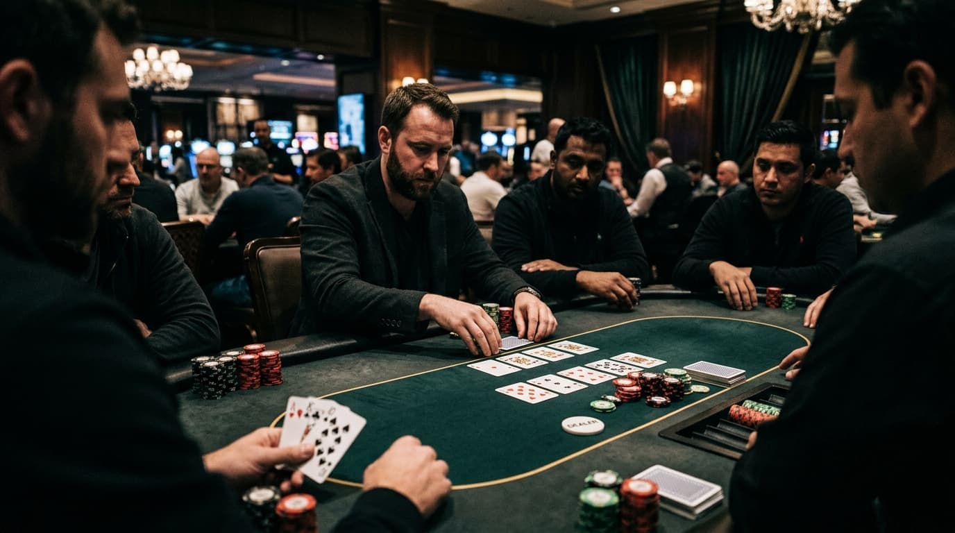 A familiar Omaha table scene of chips, cards, and confident players ready to test old assumptions.
