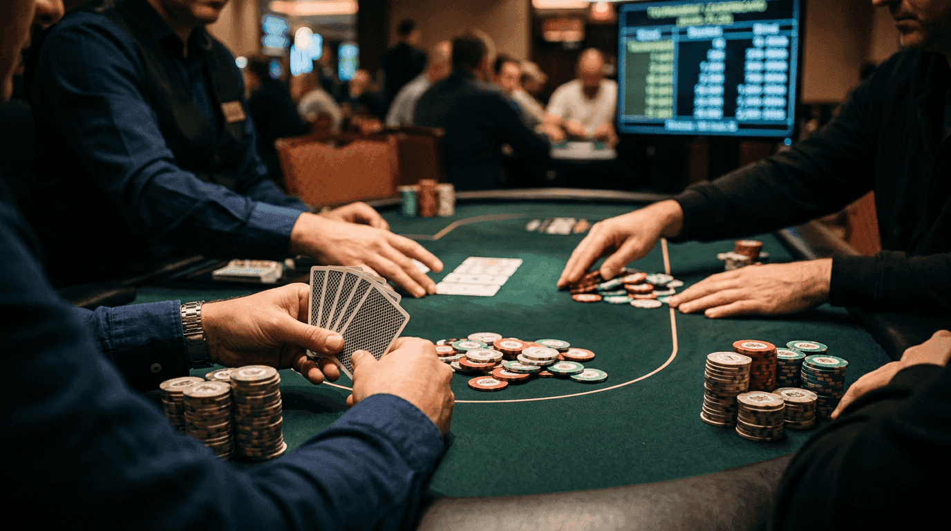 A busy five-card Omaha table creates more combinations than the board can comfortably hold.