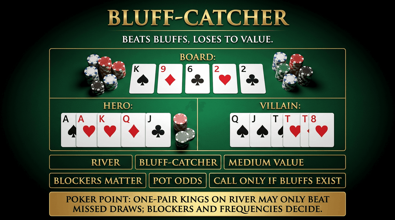 Bluff-Catcher PLO strategy infographic