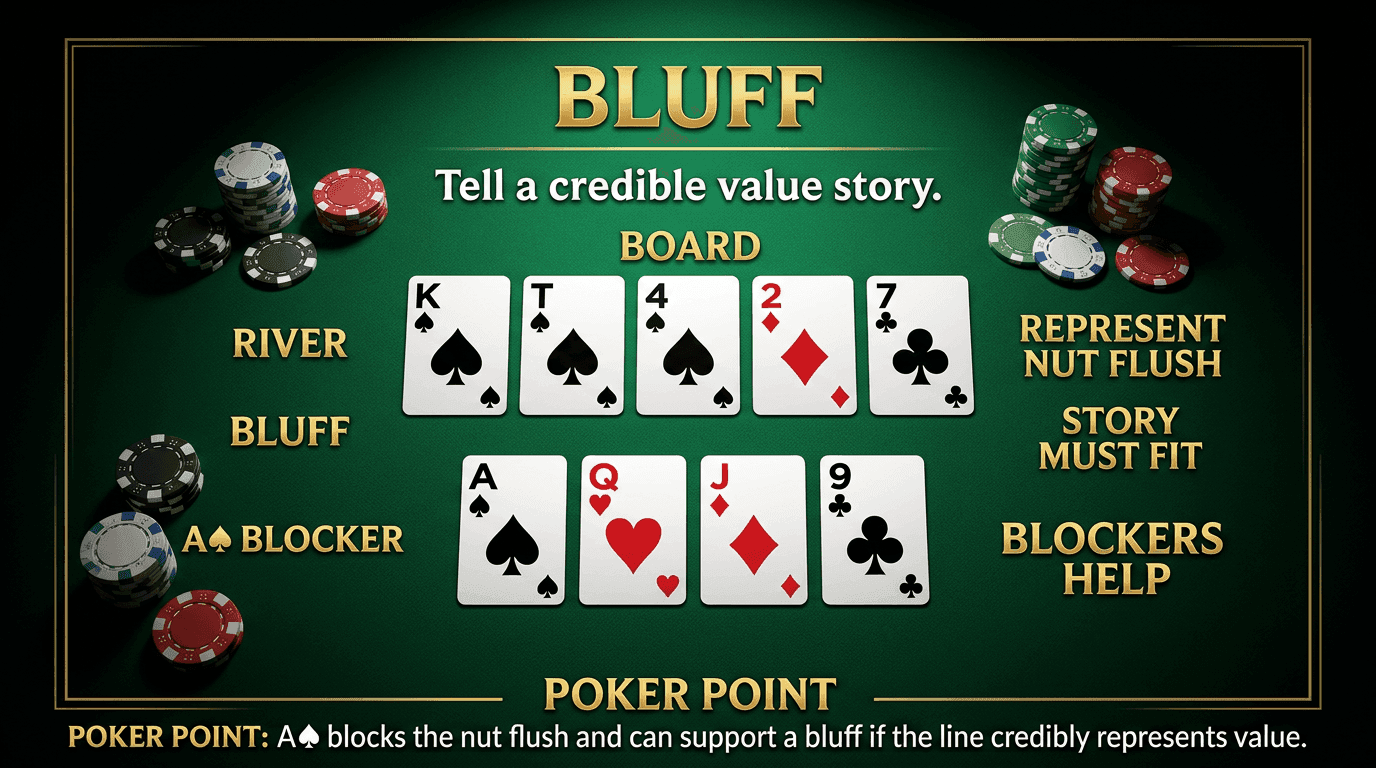 Bluff PLO strategy infographic