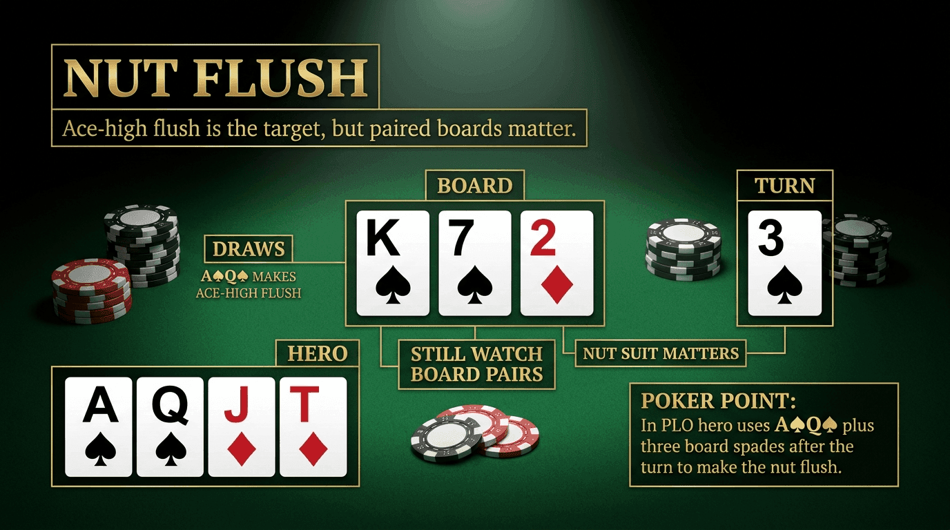 Nut Flush PLO strategy infographic