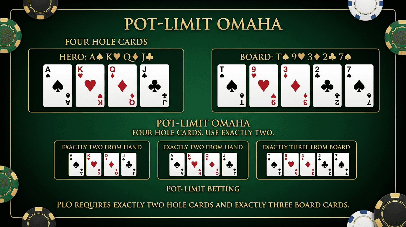 Pot-Limit Omaha PLO strategy infographic