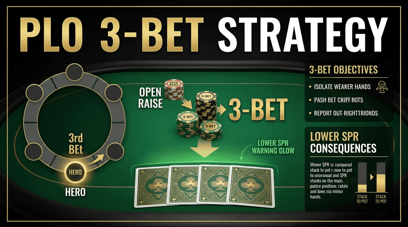 PLO 3-Bet Strategy poker strategy infographic