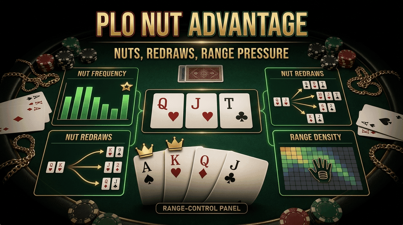 PLO Nut Advantage poker strategy infographic